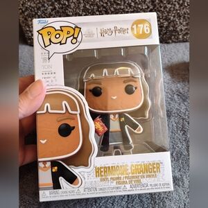 Funko Pop Gingerbread Hermione Granger with Brown Hair and Black Outfit